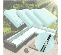 Outdoor Chair Cushions Set of 4, Thick 10cm Waterproof Covers with Zipper for Patio Furniture, No Cushion Included