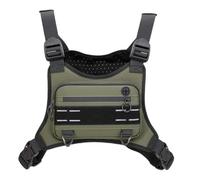 Outdoor Chest Pack, Breathable Polyester Vest for Running | Waterproof, Adjustable Strap, Multi Pocket | for Men Women Runners, Hiking Hunting Cycling Travel, Hands Free Carrier