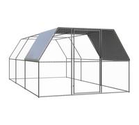 vidaXL Outdoor Chicken Cage 3x6x2 m Galvanised Steel, Silver