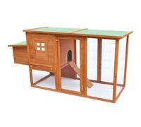 vidaXL Outdoor Chicken Cage Hen House with 1 Egg Cage Wood Coop Carrier House