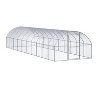 Outdoor Chicken Coop 3x10x2 m Galvanised Steel