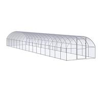 Outdoor Chicken Coop 3x16x2m Galvanised Steel, Spacious Walk-In Poultry Enclosure for Hens Ducks Small Animals, Durable Wire Mesh Ferret Cage, Easy Clean Critter Nation Pet Rat Cage