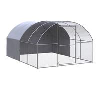 Outdoor Chicken Coop 3x4x2 m Galvanised Steel
