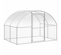 vidaXL Outdoor Chicken Coop Galvanised Steel Garden Chicken Cage Hen House