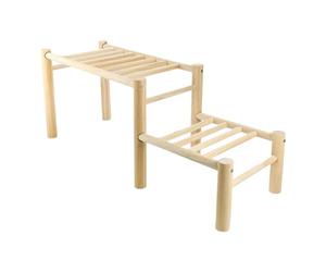 Outdoor Chicken - Coop Perch Stand for Hens | Wooden Frame with Easy Assembly, Secure Strong Reusable, Farm Yard Playground Accessory, Garden House Chick Training Play