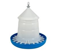 Outdoor Chicken Feeder 3kg, Blue and White. Feeder for Chickens/Hens/Chicks/Poultry