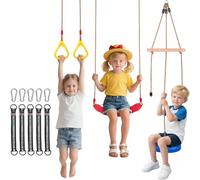 Outdoor Children's Swing up to 150 kg, Multifunctional 4-in-1 set Frame, Adjustable Length, Hanging Ring， Durable Outdoor Play Set for Backyard, Garden & Playground