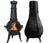 Outdoor Chimenea Cover Waterproof Windproof Garden Patio Heater Cover Heavy Duty Oxford Fabric Protector for Rain Dust Sun UV Protector 1.2m