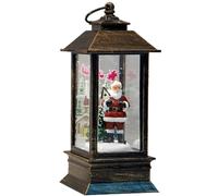 Outdoor Christmas Decorations Christmas Lantern with Led Vintage Hanging Christmas Glitter Lantern Battery Operated Tree Snowman Santa Claus Christmas Lanterns Indoor for Table Bedroom Style 3