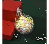 Outdoor Christmas Decorations for The Home Ornaments Clear Christmas Ornaments with and Suitable Party Decorations for Christmas Lights Plastic Decoration Decoration & Hangs(C, One Size)