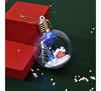 Outdoor Christmas Decorations for The Home Ornaments Clear Christmas Ornaments with and Suitable Party Decorations for Christmas Lights Plastic Decoration Decoration & Hangs(A, One Size)
