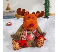 Outdoor Christmas Decorations Holiday Food Storage Reusable Pouch for Candy Cookies Party Sack (A, A)