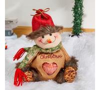 Outdoor Christmas Decorations Holiday Food Storage Reusable Pouch for Candy Cookies Party Sack (B, A)