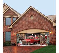 Outdoor Christmas Decorations The Merry Christmas The Background Party Santa Photography Garage Door Background Party Decoration 7 * 16 Ft! (A, I)