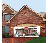 Outdoor Christmas Garage Door The Merry Christmas The Background Party Santa Photography Garage Door Background Party Decoration 7 * 16 Ft!