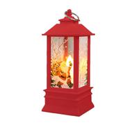 Outdoor Christmas Lantern Battery Operated Light Christmas Lanterns Small Wind Lamp Claus Christmas Decorations Hanging Lantern Xmas Tree Pendant Roman Props Light (Small Red Santa Claus)