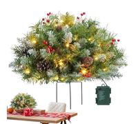 Outdoor Christmas Planter Filling | Lighted Artificial Christmas Urn Filling With Tripod Stake | Home Decoration For Garden Garden Flower Beds Display