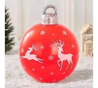 Outdoor Christmas PVC Inflatable Balls 15.7 Inch Giant Ball for Decorated Ball Ornaments Giant Christmas Blow Up Jumbo Ball Xmas Blow Outdoor Outside Holiday Yard Lawn Decor