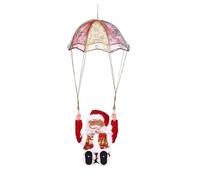 Outdoor Christmas Tree Music Santa Parachute Somersault Children's Toys Small (Red, One Size)