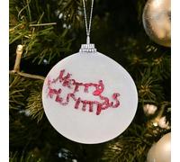 Outdoor Christmas Tree The Elegant And Textured White Flocked Alphabet Christmas Infinite Style To Your Party So Enjoy The Warm Holiday Season! (D, 6cm)
