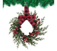 Outdoor Christmas Wreath - 10 Inch Rustic Wreath Ornament, Artificial Wreatthh Decorations, For Homeowners Decorators Church Office Apartment Coffee Shop Front Door Indoors Accessories