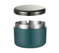 Outdoor Cigarette Ashtray with Lid, hanlongyu Modern Decorative Box Smokeless Ashtray, Plastic Casing Ash Holder with Stainless Steel Inner Liner Ashtrays for Patio Home Tabletop