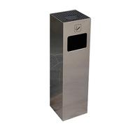Outdoor Cigarette Butt Disposal Ashtray, Stainless Steel Rainproof Large Capacity for Municipalities and Properties