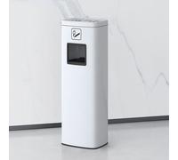 Outdoor Cigarette Butt Receptacle with Lid, Adjustable Floor Standing Ashtray for Patio and Home Use