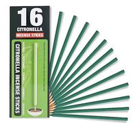 Outdoor Citronella Incense Sticks - 2.5 Hour Protection - 16 Sticks per Box -Citronella Sticks for Camping, Patio, etc