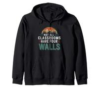 Outdoor Classroom Retro Not All Classrooms Have Four Walls Zip Hoodie