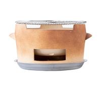Outdoor Clay Charcoal Grill for 2-5 People Vintage Pottery BBQ Stove Large Portable Camping Barbecue Tool Perfect for Outdoor Cooking and Gatherings