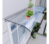 Outdoor Clear Door Canopy Awning 3.5mm Polycarbonate UV Protection for Front Doors Porches & Roofing Transparent Cover 40x240cm (15.7" x 94")