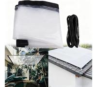 Outdoor Clear Tarp Windproof Snow Proof Cover, Heavy Duty Waterproof Tarpaulin For Deck, Porch, Gazebo Curtains, Transparent Shed Cloth(6X12 Ft)