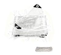 Outdoor Clear Tarpaulin 480 x 550 cm Waterproof UV Resistant Heavy Duty Waterproof Pvc Transparent with Grommets for Plant Greenhouses, Gardens and Balconies, A
