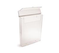 Outdoor Clear Wall-mounted Leaflet Holder Weather Resistant Literature Brochure Menu Dispenser (1, A4)
