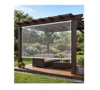 Outdoor Clear Windproof Roller Shade, for Balcony Patio Transparent PVC Blind & Grommet Draft Stopper Waterproof Thermal Insulated Soft Vinyl Partition,Custom Size(W85*H140cm/W33.4*H55.11in)