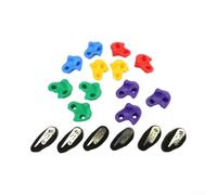 Outdoor Climbing Anchor Kit For Kids Featuring 12 Plastic Grips Plus 6 Binding Straps To Build Muscle And Balance While Enjoying Secure Tree Climbing Games In The Garden Or Park Environment