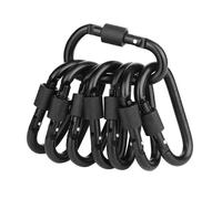 Outdoor Climbing D Shaped Locking Buckle Carabiner Survival Keychain Camping Climb Hook Clip Backpack Buckle Keychain Aluminium Carabiner
