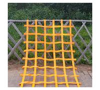 Outdoor Climbing Net - Heavy Duty Polyester Rope Cargo Net for Swing Set, Playground & Backyard - 1.5x2m (4.9x6.6ft) - Perfect for Tree Forts & Slackline Accessories - Orange