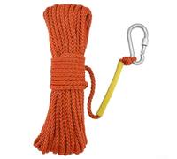 Outdoor Climbing Rope, Floating Polypropylene Rope, With Spring Hook, For Outdoor Activities, Water Sports, Kayaking, Rock Climbing Safety (orange)