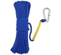 Outdoor Climbing Rope, Floating Polypropylene Rope, With Spring Hook, For Outdoor Activities, Water Sports, Kayaking, Rock Climbing Safety (blue)