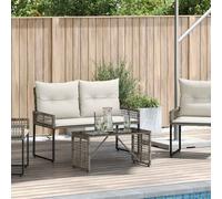 vidaXL Outdoor Table Grey and Black 80 x 40 x 40 cm