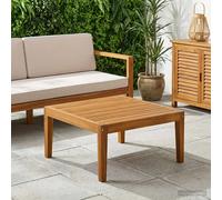 Outdoor Coffee Table Solid Acacia Wood Black & Anthracite Weatherproof 60x60x30