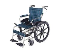 Outdoor Comfortable Mobile Wheelchair Displacement Machine Manual, Fold Light Aluminum Alloy Disabled Seniors Scooter with Brake Inflatable Tire,Portable