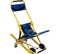 Outdoor Comfortable Mobile Wheelchair Displacement Machines Portable 4 Wheels Foldable Stair with Quick Release Buckles Stretcher Medical Displacement Walker Stair Chair Ambulance Evacuation