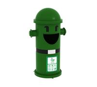 Outdoor Commercial Trash Can with Lid - Fire Hydrant Design, Durable and Functional Waste Container for Public Spaces