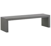 Outdoor Concrete Bench Grey Steel Frame Rectangular Taranto