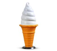 Outdoor Cone Display - Advertisement Sign for Ice Cream Display - Perfect size 95 & 120cm - Durable Construction for Every Weather Condition - Easy to Install (Cream, 95cm)