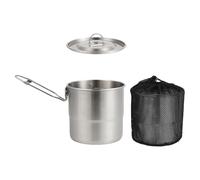 Outdoor Cooking Set 304 Stainless Steel Camping Pots Light Weight Construction For Easy Campfire Meals Rusts Resistant Camping Cooking Gear