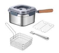 Outdoor Cookware - 2500ml Backpacking Cooking Pot With Non-Stick surfacee, Deep Square Fry Pan | Lightweight Camp Cookware Set, Portable Cooking Gear For Hiking, Travel, Bushcraft, Survival Meals